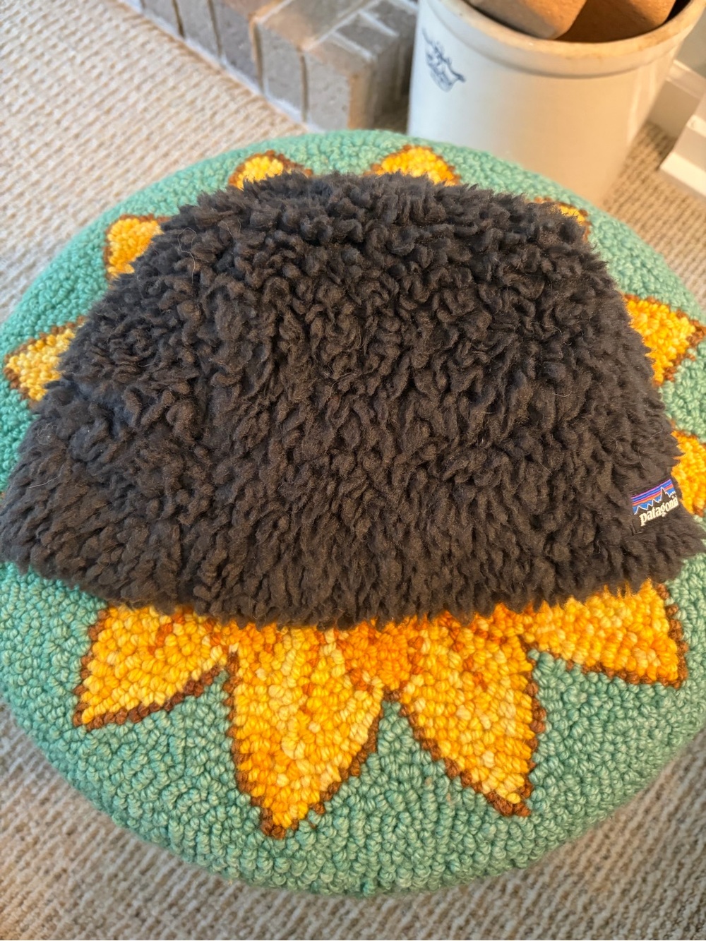 Patagonia Sherpa Black Fleece Beanie - Cozy Winter Hat
